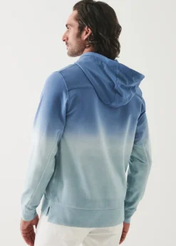 PATRICK ASSARAF Pima Cotton French Terry Degrade Popover Hoodie|Men Sweatshirts & Hoodies