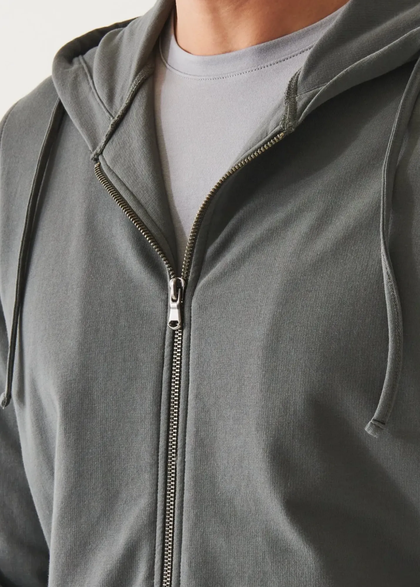 PATRICK ASSARAF Pima Cotton French Terry Zip-Up Hoodie|Men Sweatshirts & Hoodies