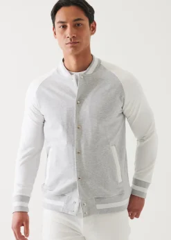 PATRICK ASSARAF Pima Cotton French Terry Bomber Jacket|Men Outerwear