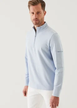 PATRICK ASSARAF Pima Cotton French Terry Quarter Zip|Men Sweatshirts & Hoodies