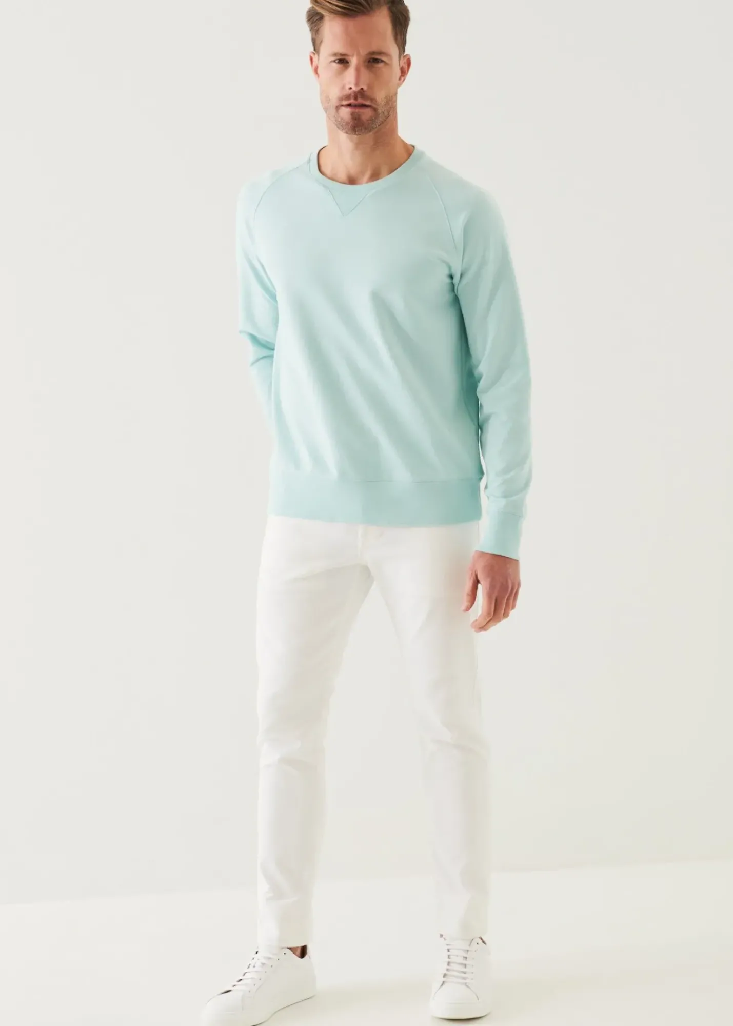 PATRICK ASSARAF Pima Cotton French Terry Raglan Sweatshirt|Men Sweatshirts & Hoodies