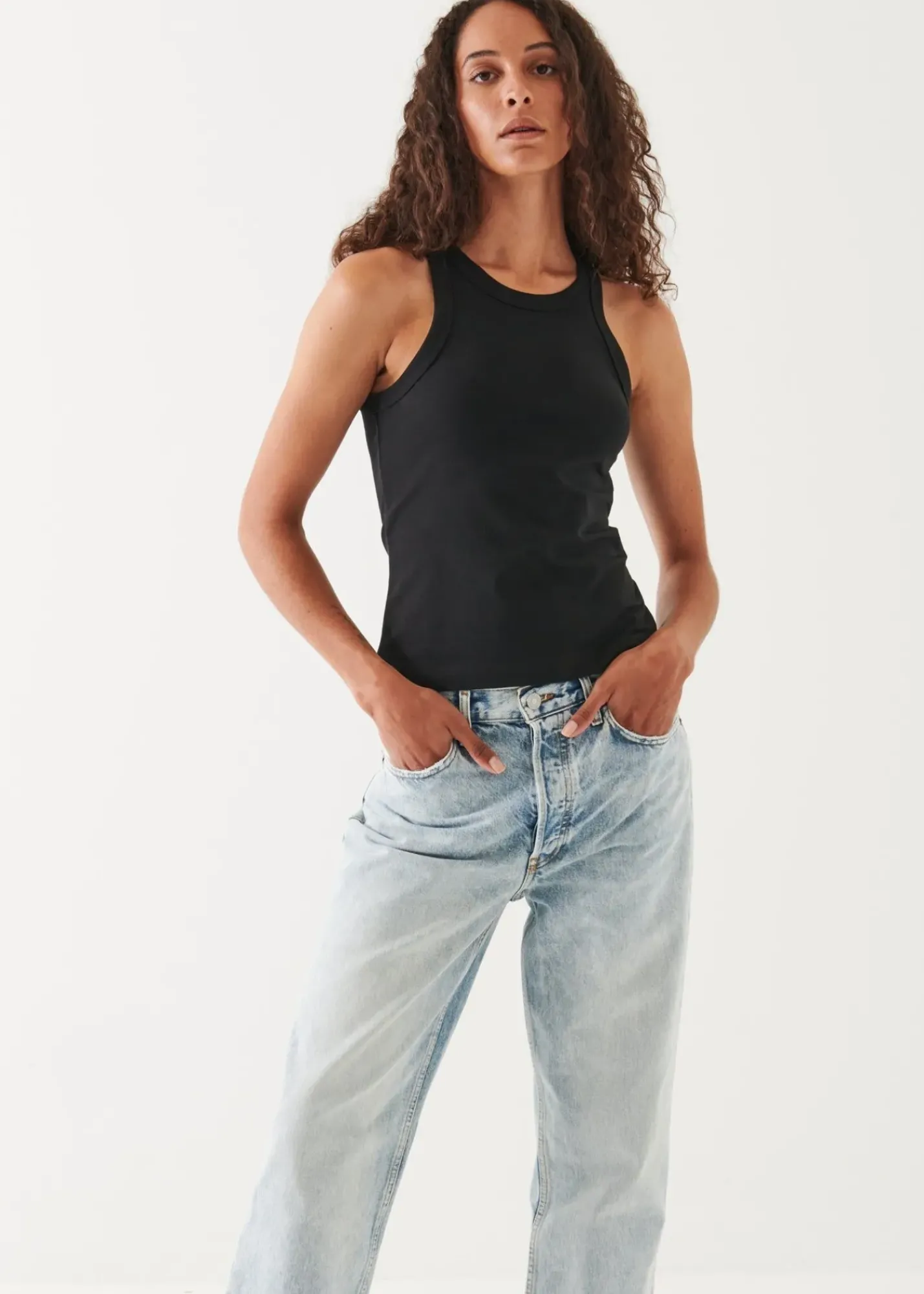 PATRICK ASSARAF Pima Cotton Stretch Boyfriend Long Sleeve|Women T-Shirts