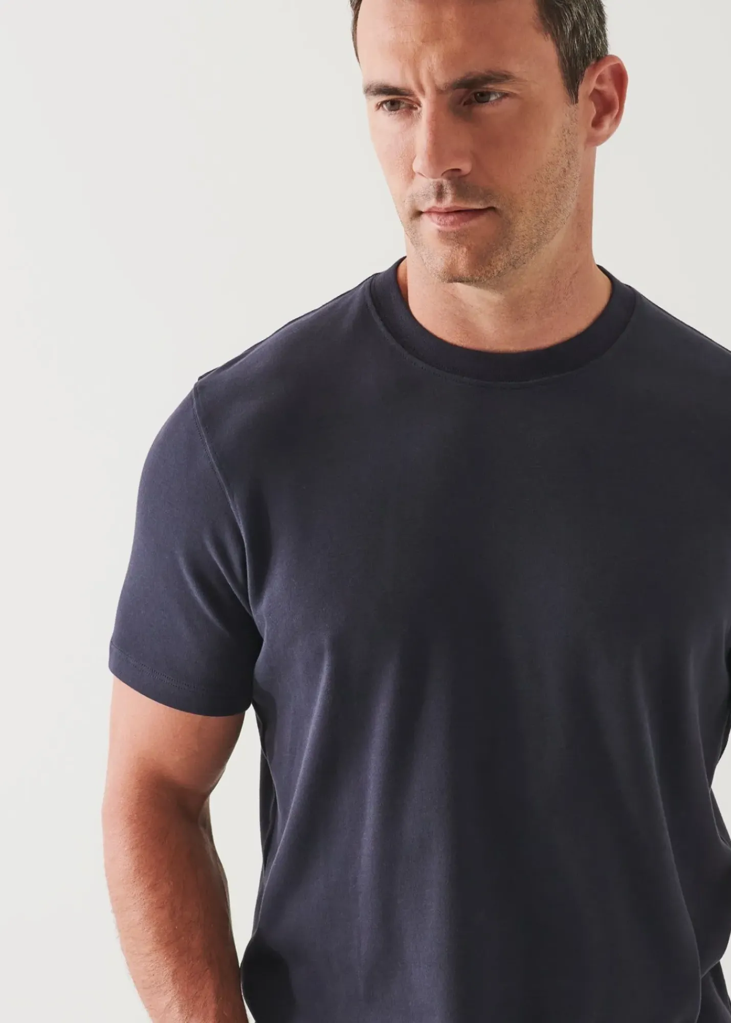 PATRICK ASSARAF Pima Cotton Stretch Brushed T-Shirt|Men T-Shirts