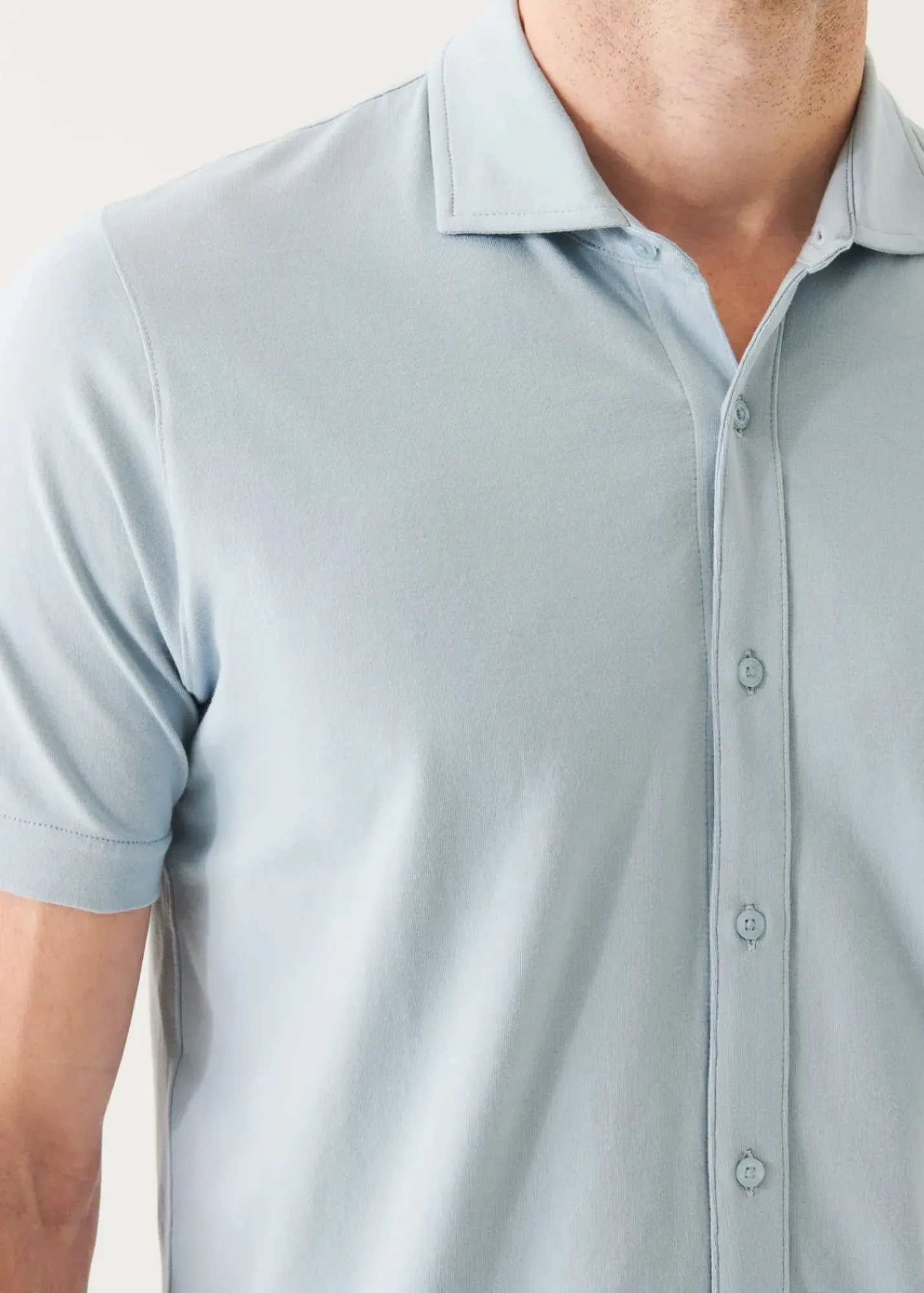 PATRICK ASSARAF Pima Cotton Stretch Button Front Shirt|Men Shirts