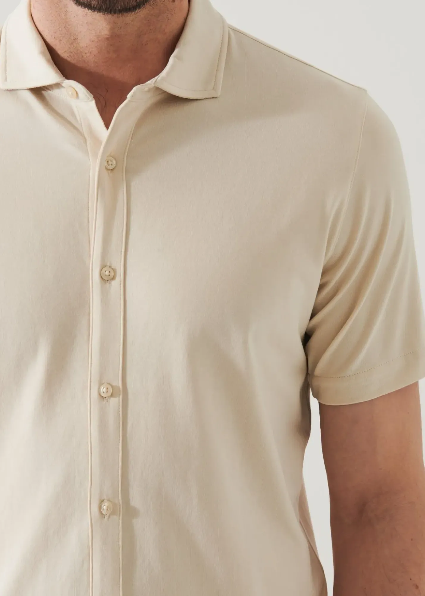 PATRICK ASSARAF Pima Cotton Stretch Button Front Shirt|Men Shirts