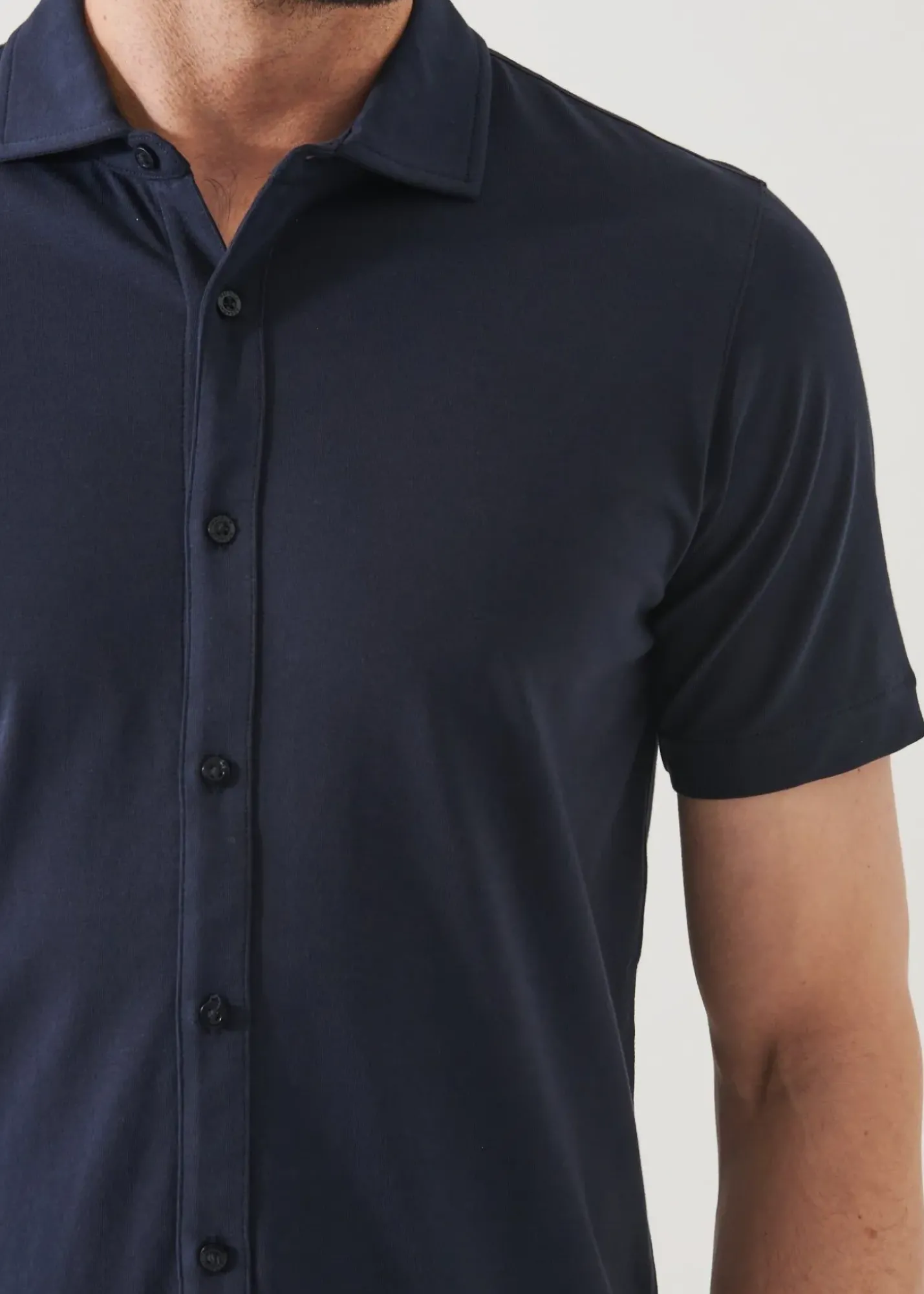 PATRICK ASSARAF Pima Cotton Stretch Button Front Shirt|Men Shirts