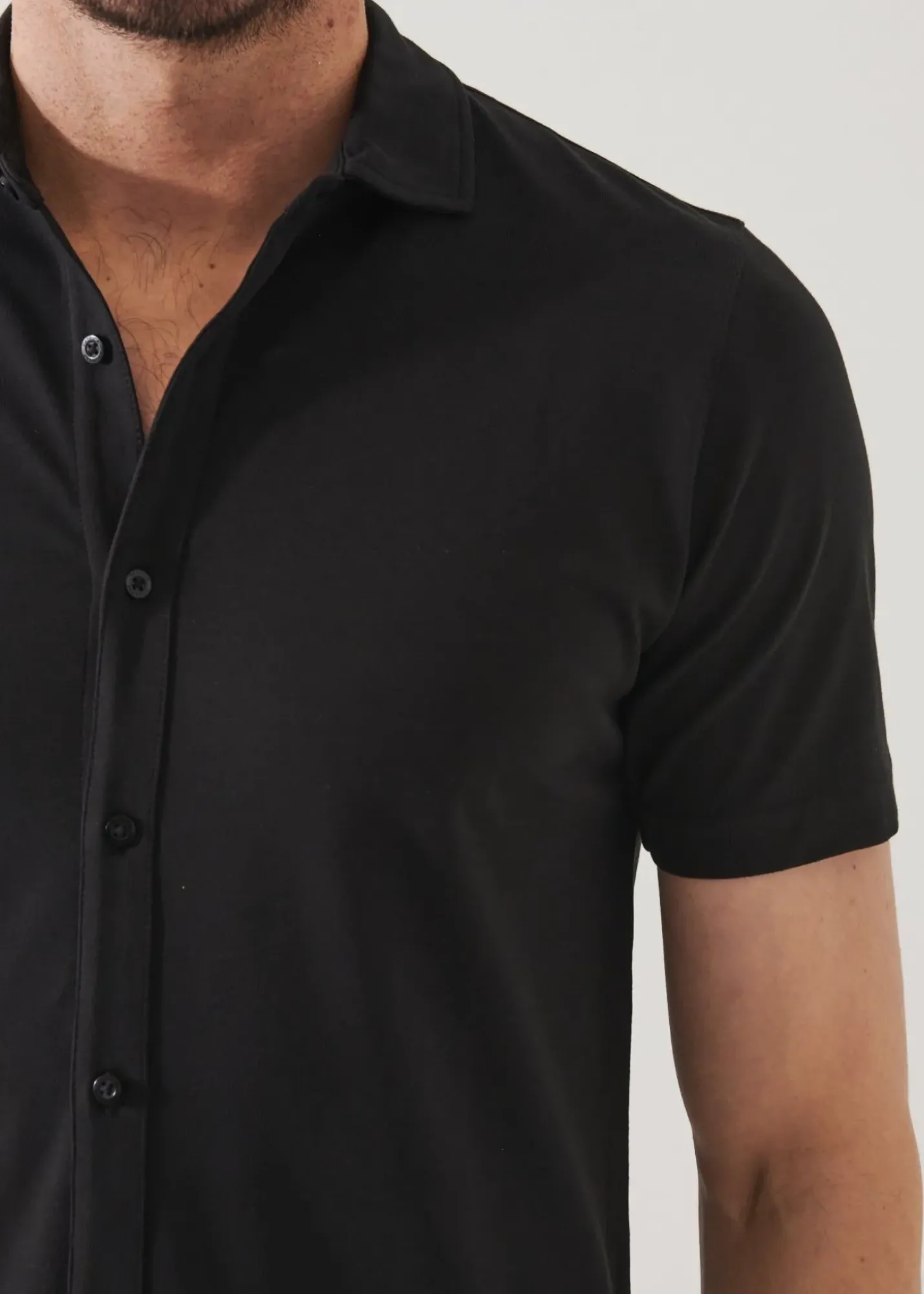 PATRICK ASSARAF Pima Cotton Stretch Button Front Shirt|Men Shirts