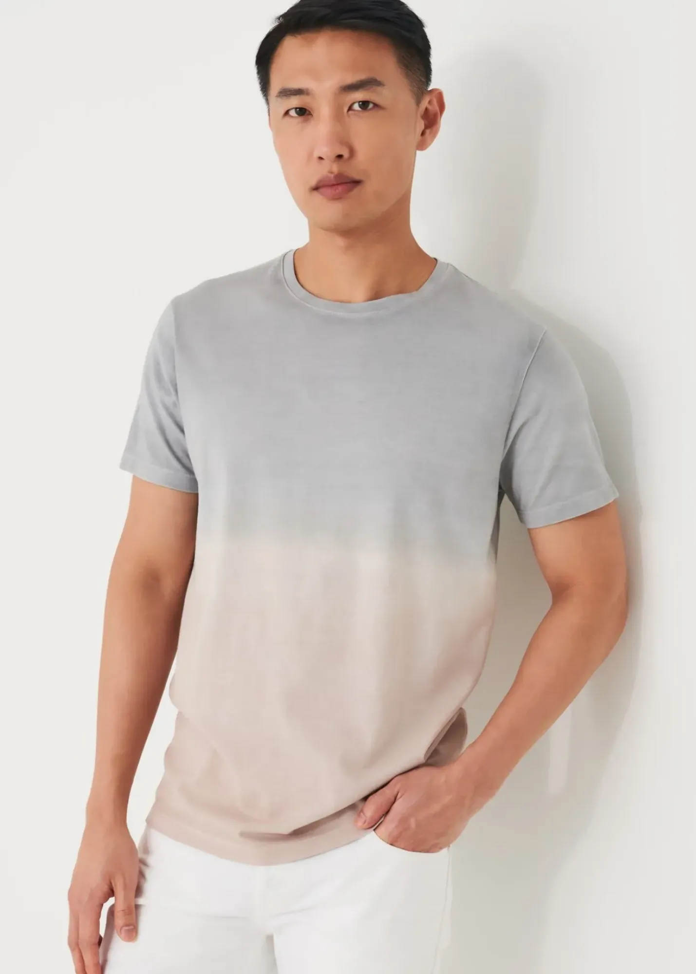 PATRICK ASSARAF Pima Cotton Stretch Degrade T-Shirt|Men T-Shirts