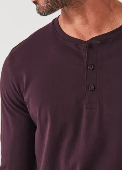 PATRICK ASSARAF Pima Cotton Stretch Henley|Men T-Shirts