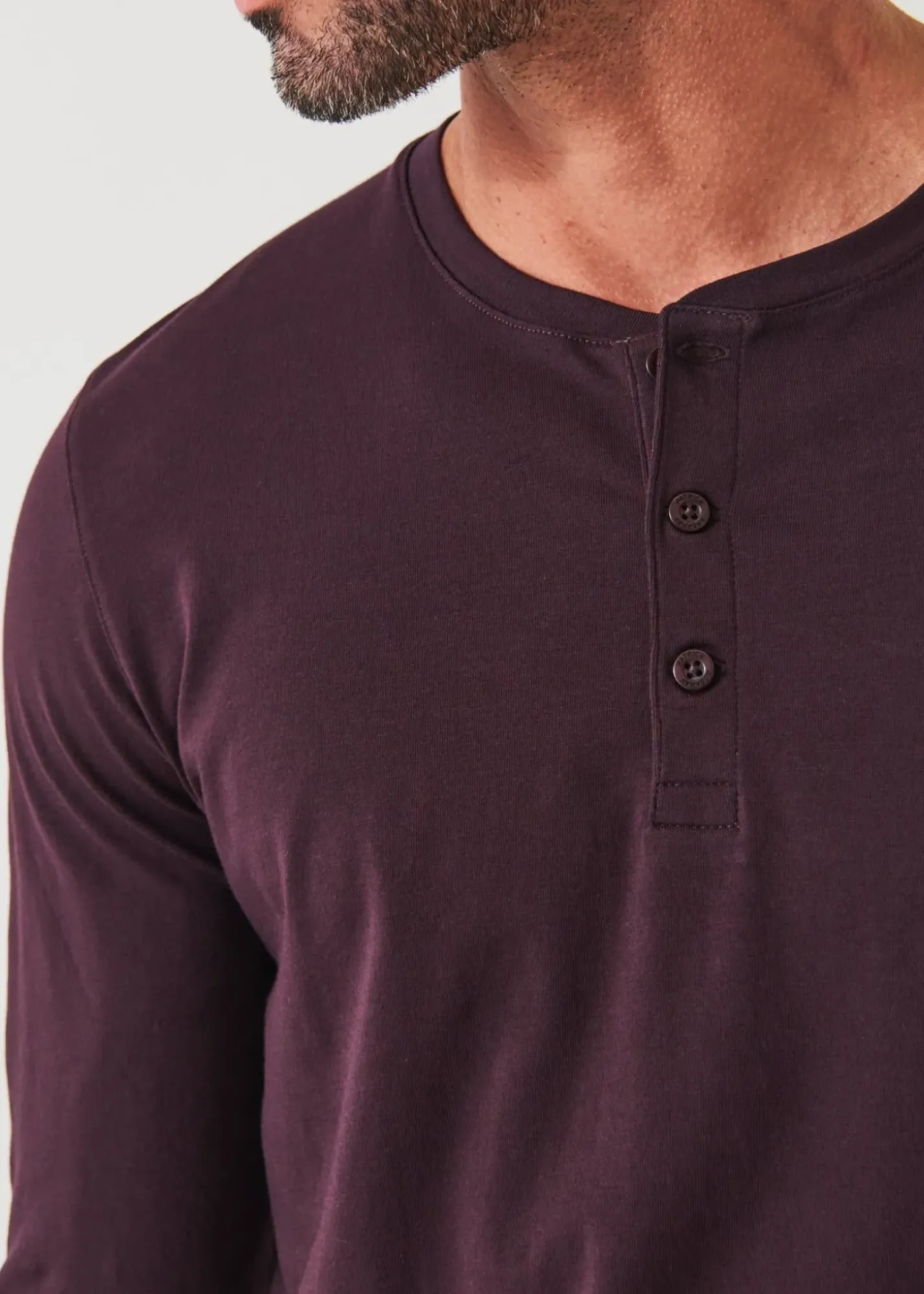 PATRICK ASSARAF Pima Cotton Stretch Henley|Men T-Shirts