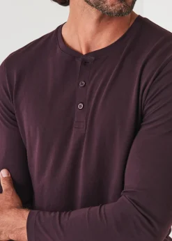 PATRICK ASSARAF Pima Cotton Stretch Henley|Men T-Shirts