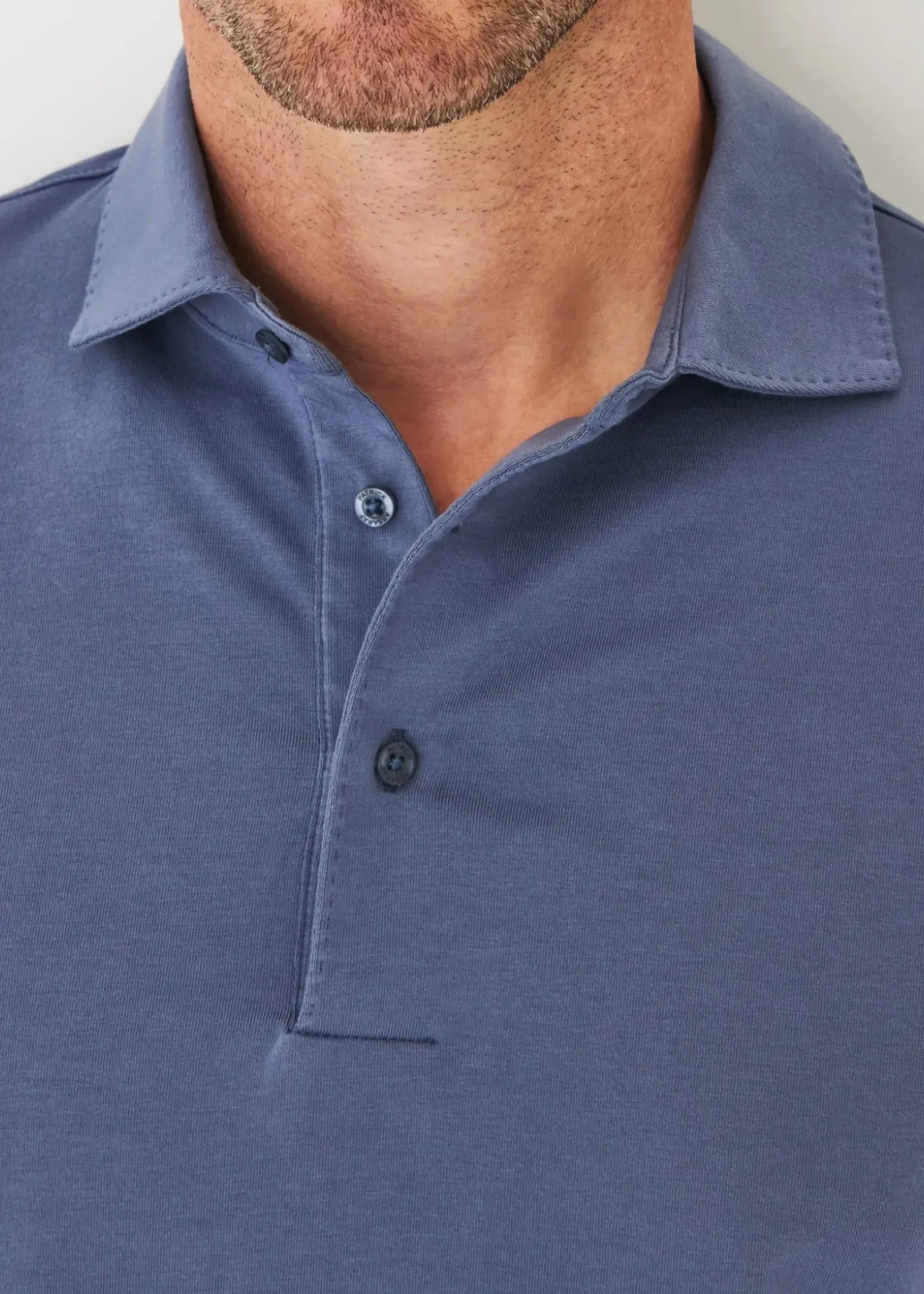 PATRICK ASSARAF Pima Cotton Stretch Long Sleeve Polo|Men Polos