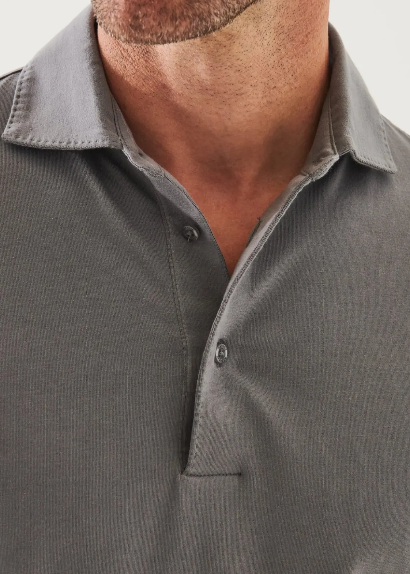 PATRICK ASSARAF Pima Cotton Stretch Long Sleeve Polo|Men Polos