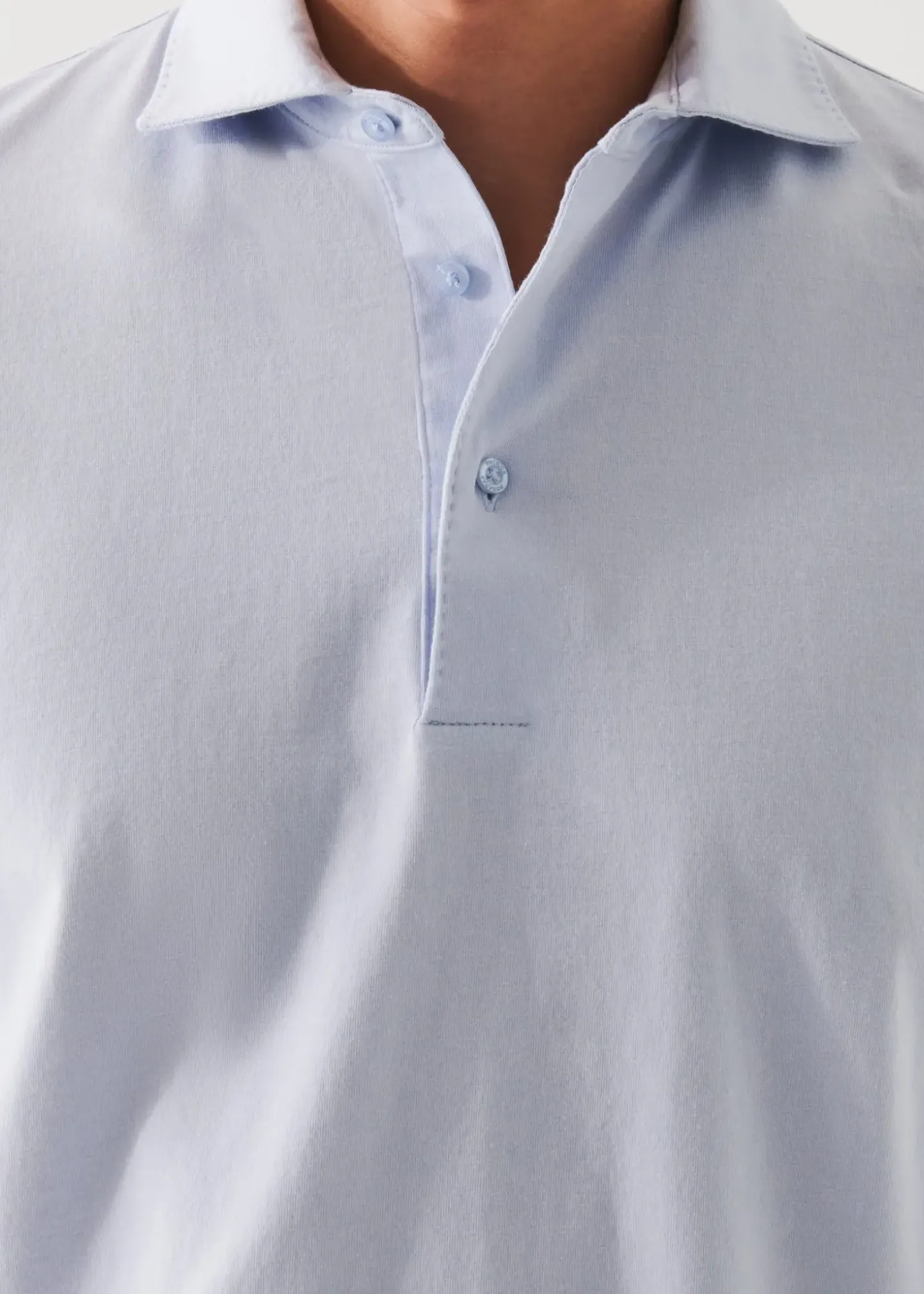 PATRICK ASSARAF Pima Cotton Stretch Long Sleeve Polo|Men Polos
