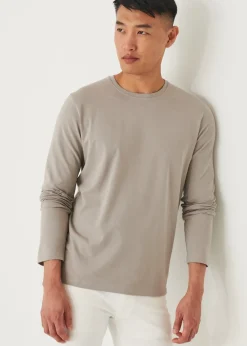 PATRICK ASSARAF Pima Cotton Stretch Long Sleeve T-Shirt|Men T-Shirts