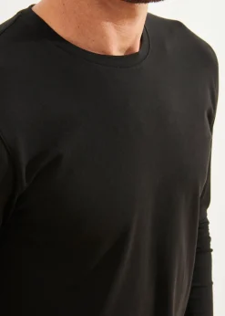 PATRICK ASSARAF Pima Cotton Stretch Long Sleeve T-Shirt|Men T-Shirts