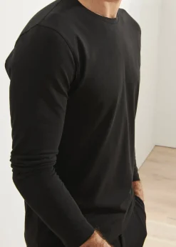 PATRICK ASSARAF Pima Cotton Stretch Long Sleeve T-Shirt|Men T-Shirts