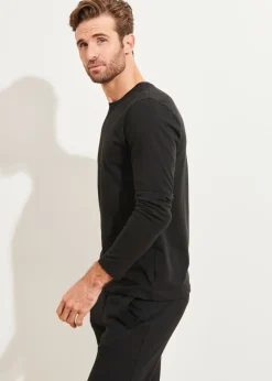 PATRICK ASSARAF Pima Cotton Stretch Long Sleeve T-Shirt|Men T-Shirts