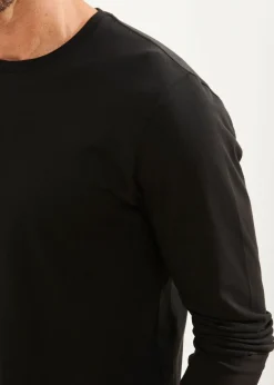 PATRICK ASSARAF Pima Cotton Stretch Long Sleeve T-Shirt|Men T-Shirts