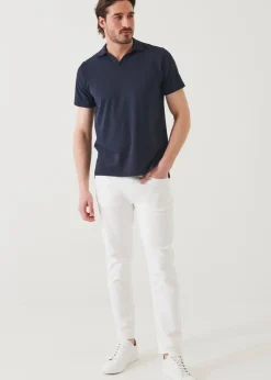 PATRICK ASSARAF Pima Cotton Stretch Open Polo|Men Polos