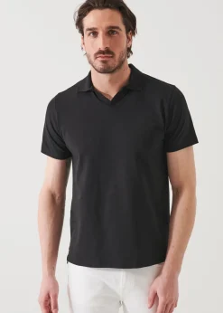 PATRICK ASSARAF Pima Cotton Stretch Open Polo|Men Polos