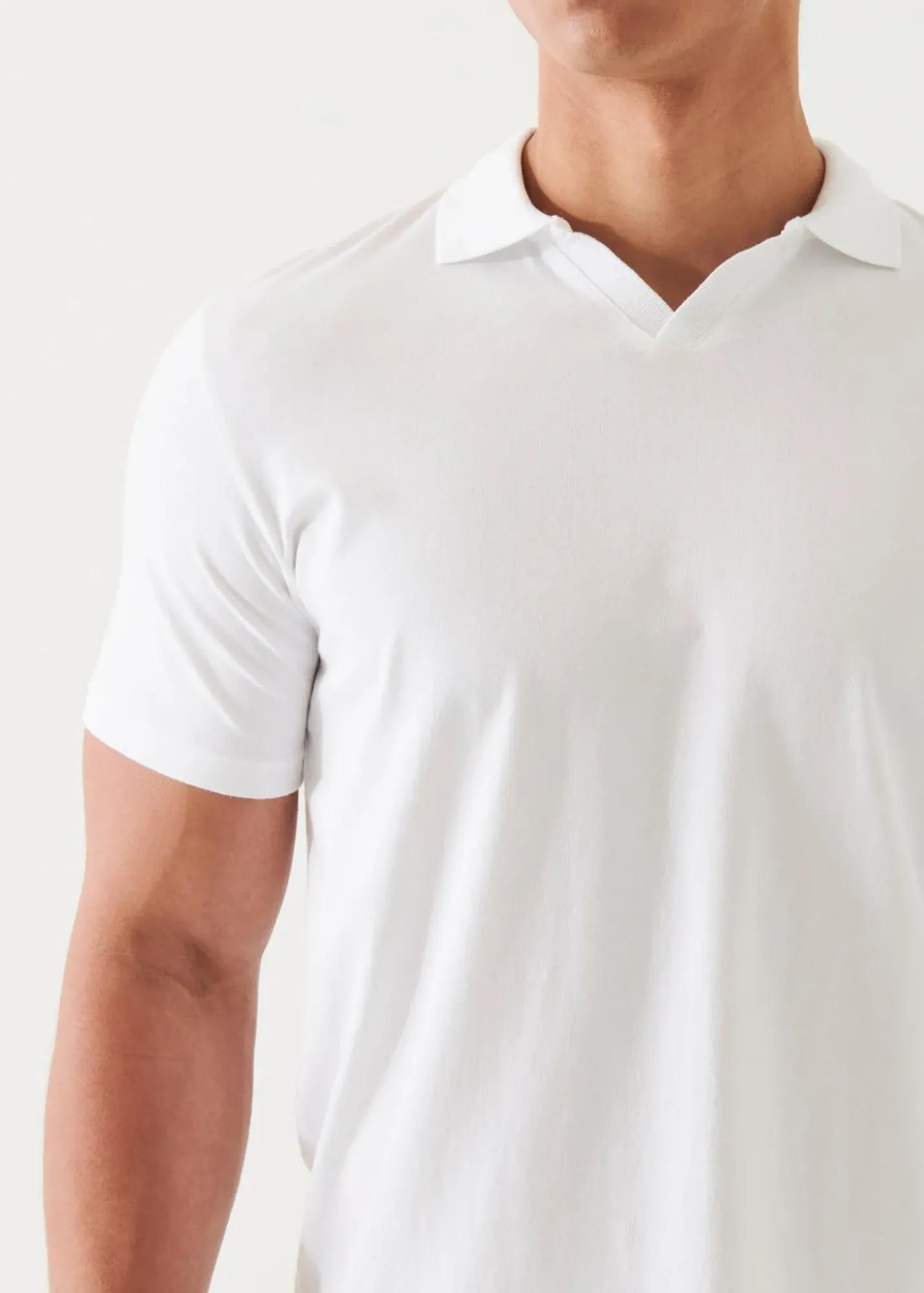 PATRICK ASSARAF Pima Cotton Stretch Open Polo|Men Polos