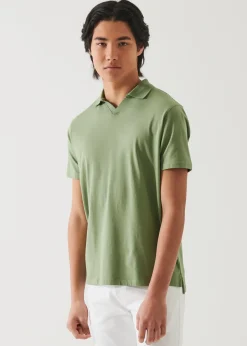 PATRICK ASSARAF Pima Cotton Stretch Open Polo|Men Polos