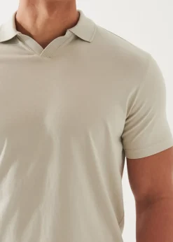 PATRICK ASSARAF Pima Cotton Stretch Open Polo|Men Polos