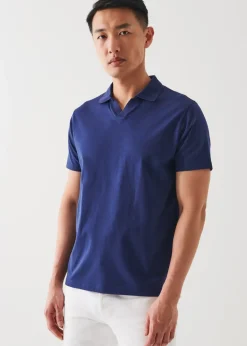 PATRICK ASSARAF Pima Cotton Stretch Open Polo|Men Polos