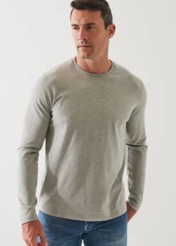 PATRICK ASSARAF Pima Cotton Stretch Overdye T-Shirt|Men T-Shirts