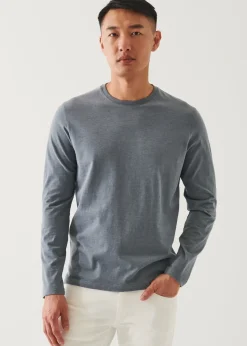 PATRICK ASSARAF Pima Cotton Stretch Overdye T-Shirt|Men T-Shirts