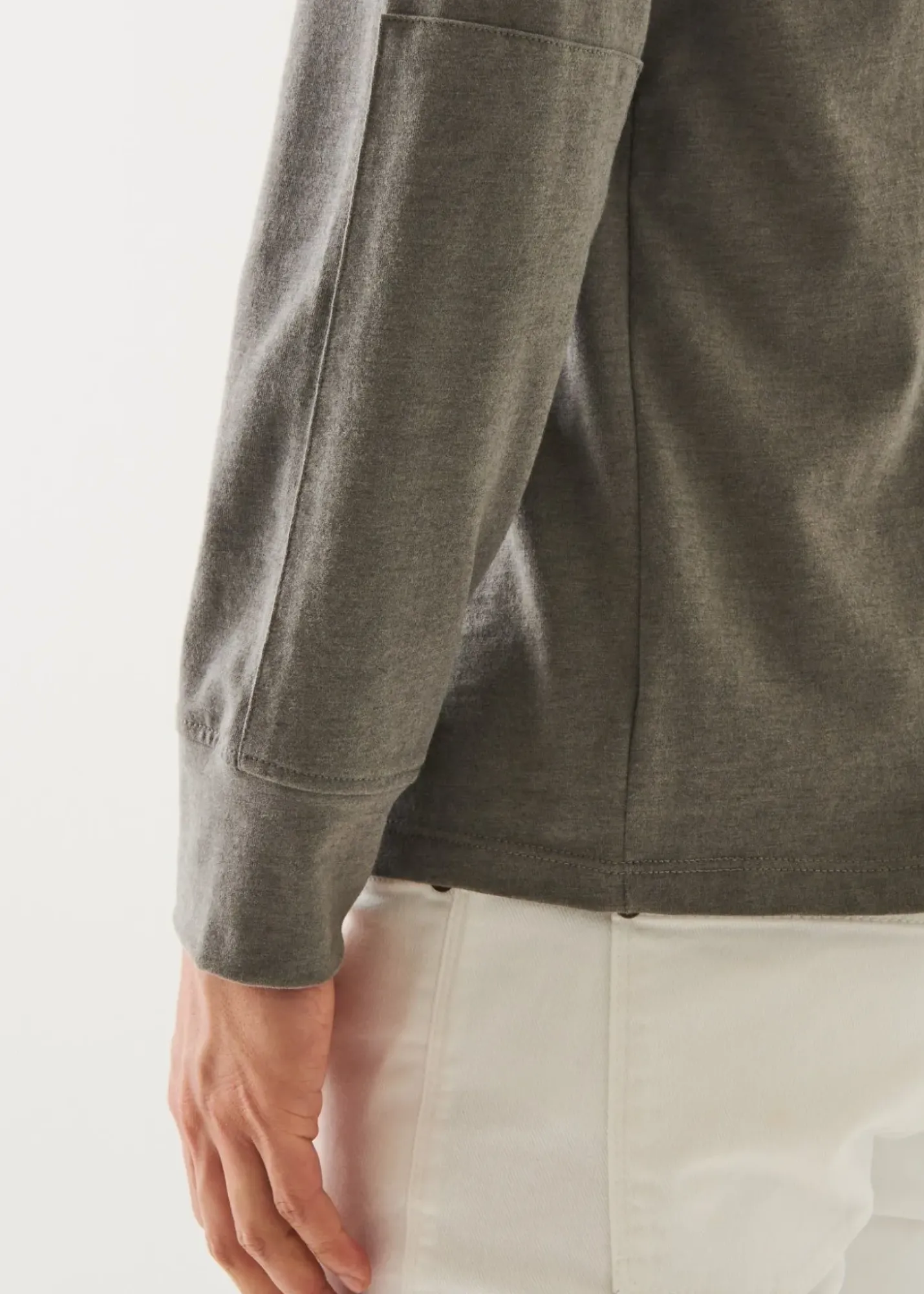 PATRICK ASSARAF Pima Cotton Stretch Overdye Quarter Zip|Men Sweatshirts & Hoodies