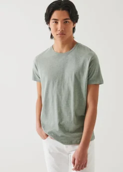 PATRICK ASSARAF Pima Cotton Stretch Overdye T-Shirt|Men T-Shirts