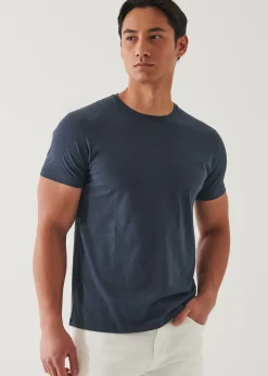 PATRICK ASSARAF Pima Cotton Stretch Overdye T-Shirt|Men T-Shirts