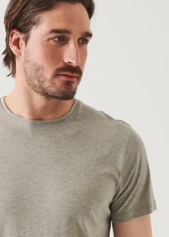 PATRICK ASSARAF Pima Cotton Stretch Overdye T-Shirt|Men T-Shirts