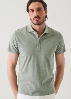 PATRICK ASSARAF Pima Cotton Stretch Overdye Polo|Men Polos