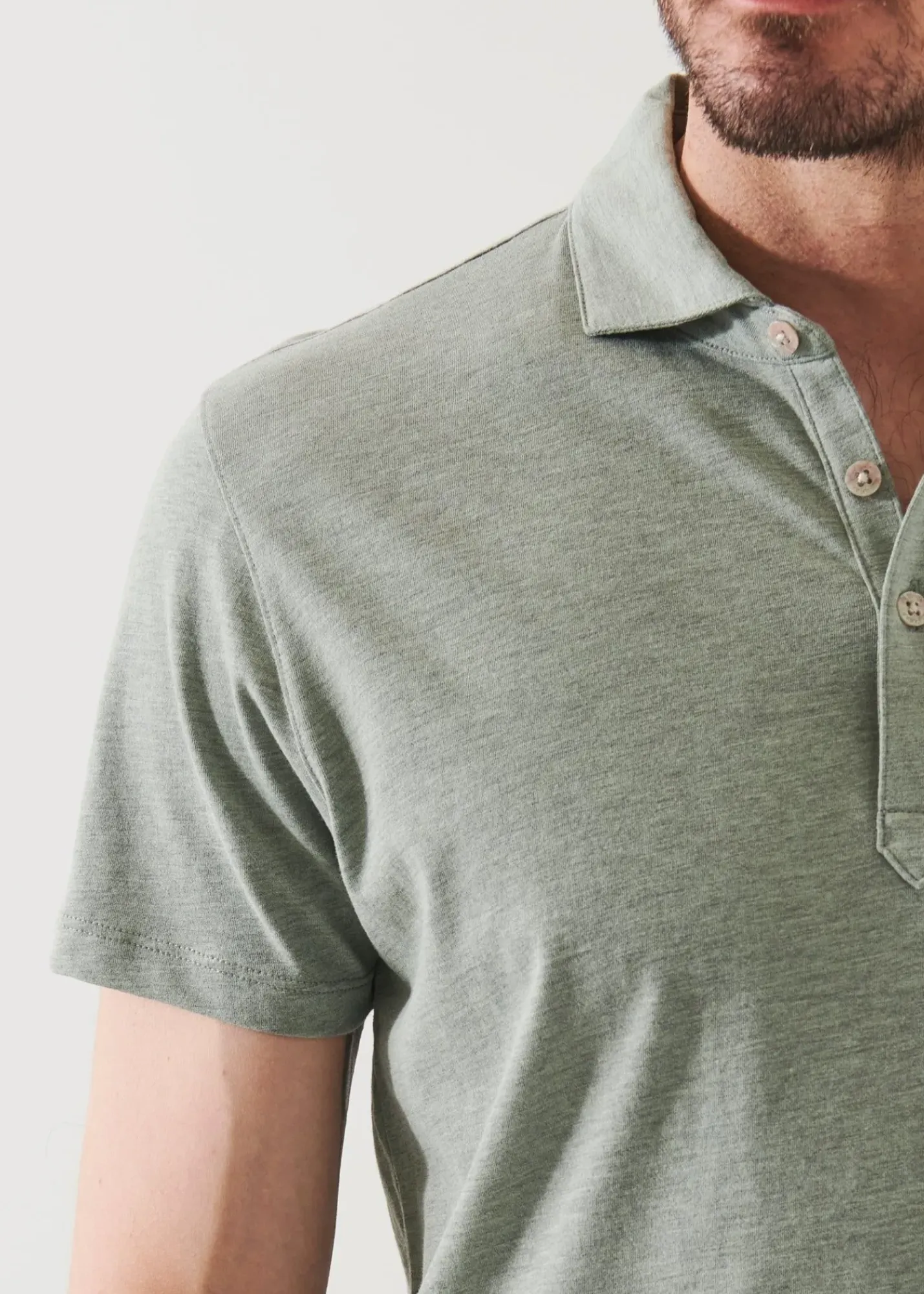PATRICK ASSARAF Pima Cotton Stretch Overdye Polo|Men Polos