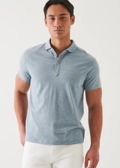 PATRICK ASSARAF Pima Cotton Stretch Overdye Polo|Men Polos