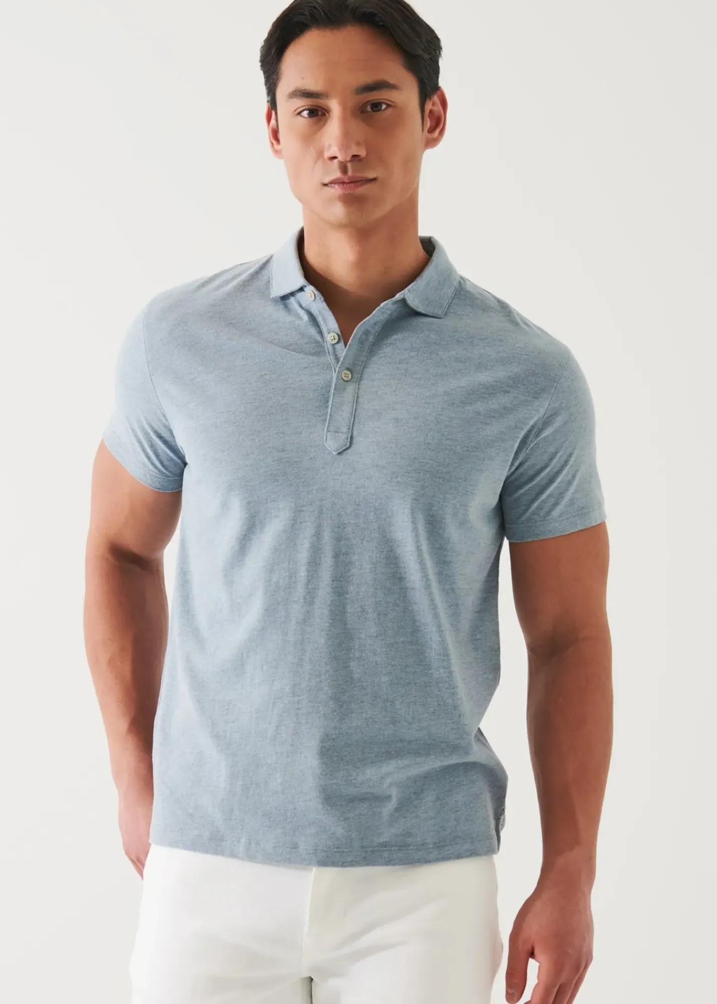 PATRICK ASSARAF Pima Cotton Stretch Overdye Polo|Men Polos