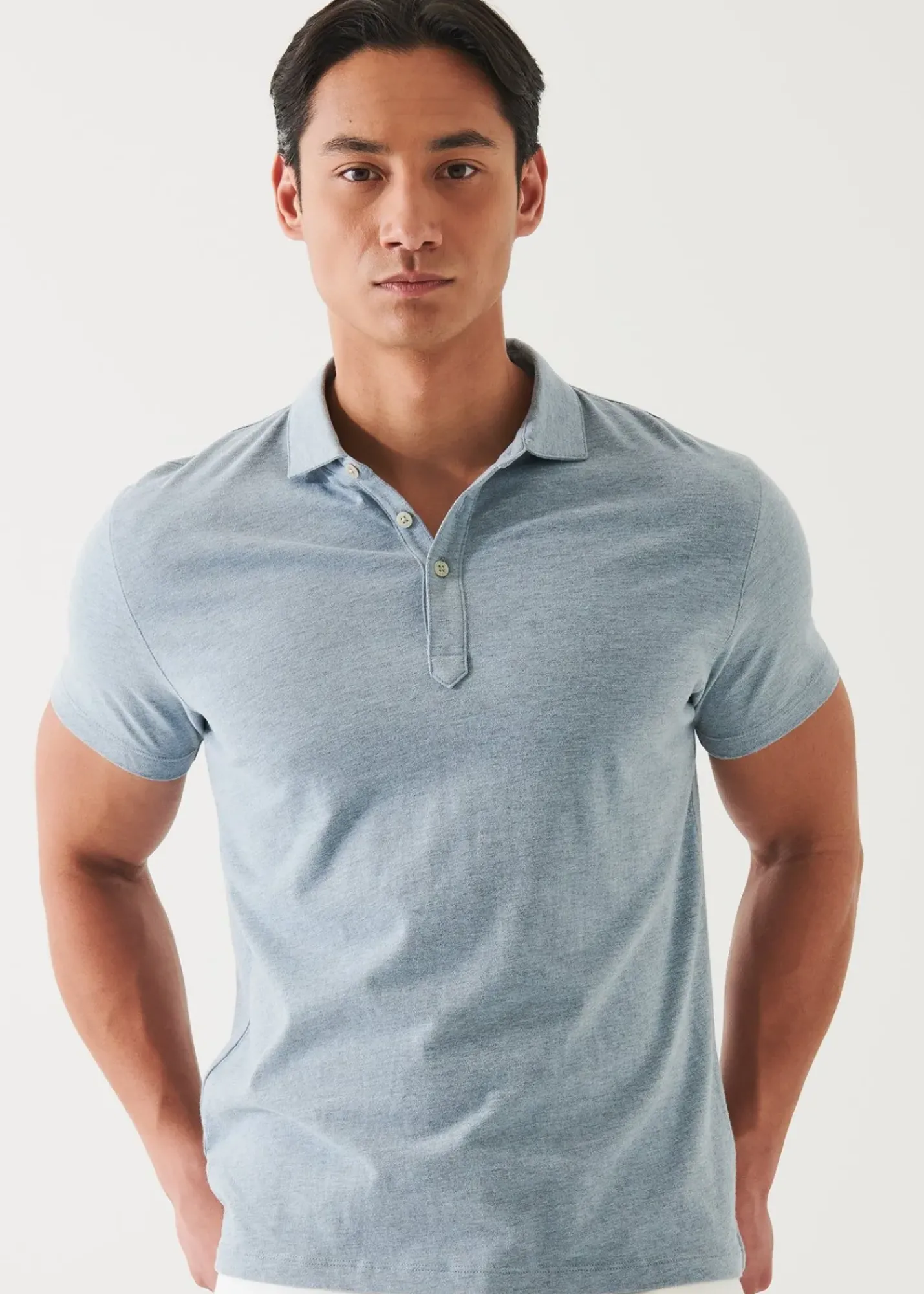 PATRICK ASSARAF Pima Cotton Stretch Overdye Polo|Men Polos