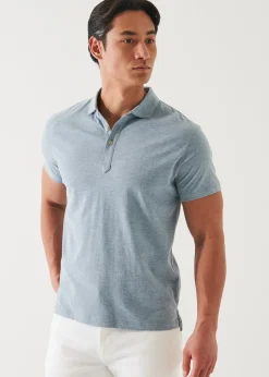 PATRICK ASSARAF Pima Cotton Stretch Overdye Polo|Men Polos