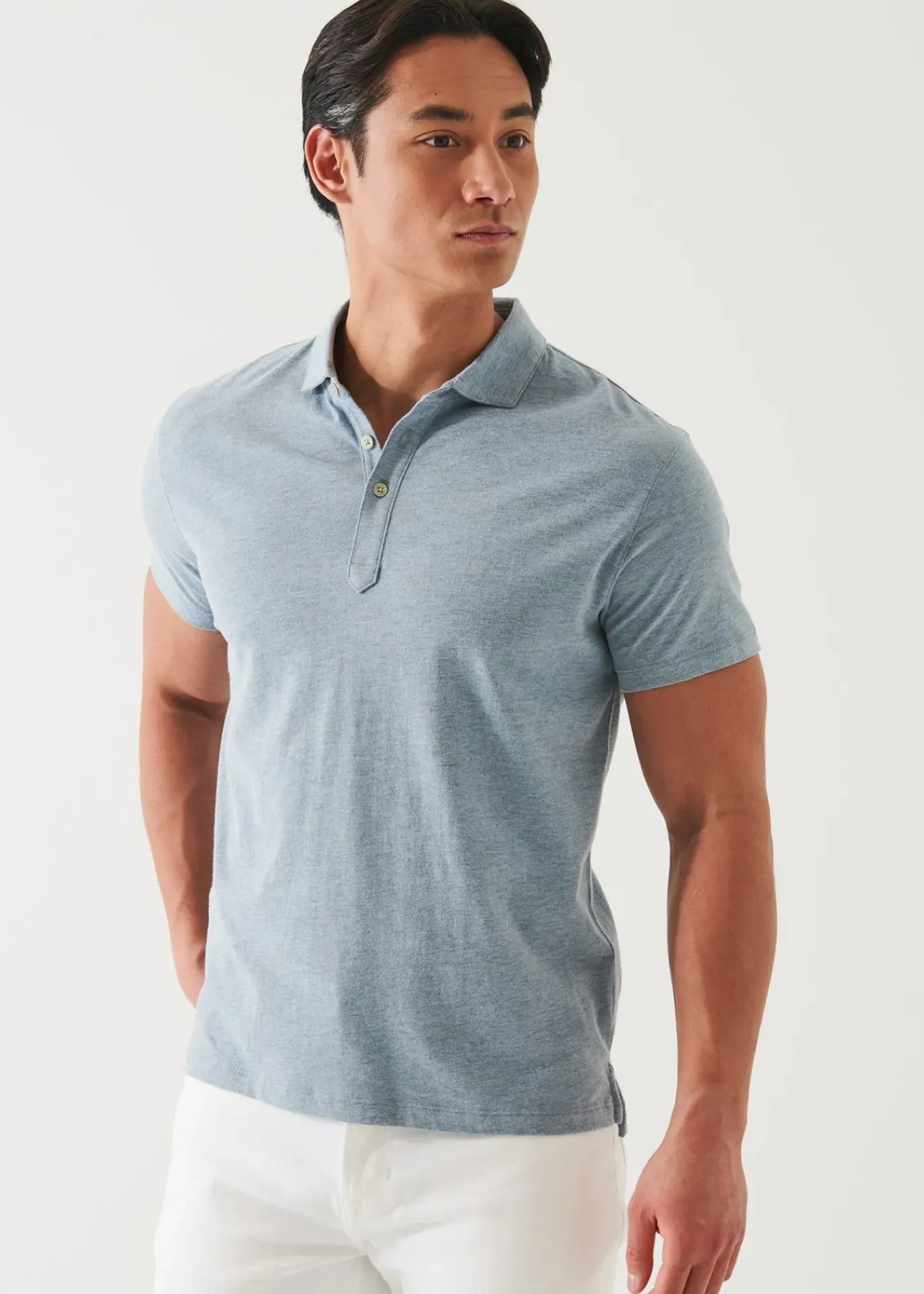 PATRICK ASSARAF Pima Cotton Stretch Overdye Polo|Men Polos