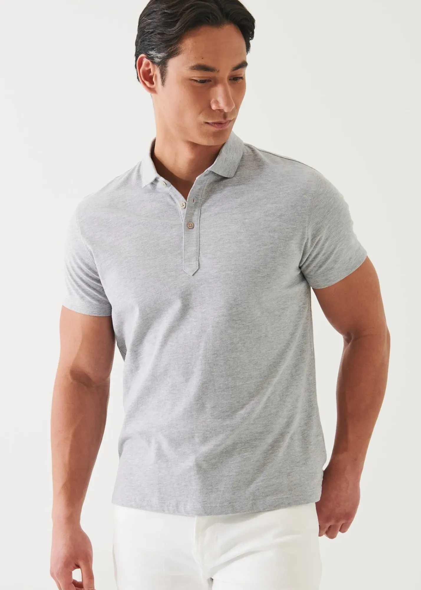 PATRICK ASSARAF Pima Cotton Stretch Overdye Polo|Men Polos