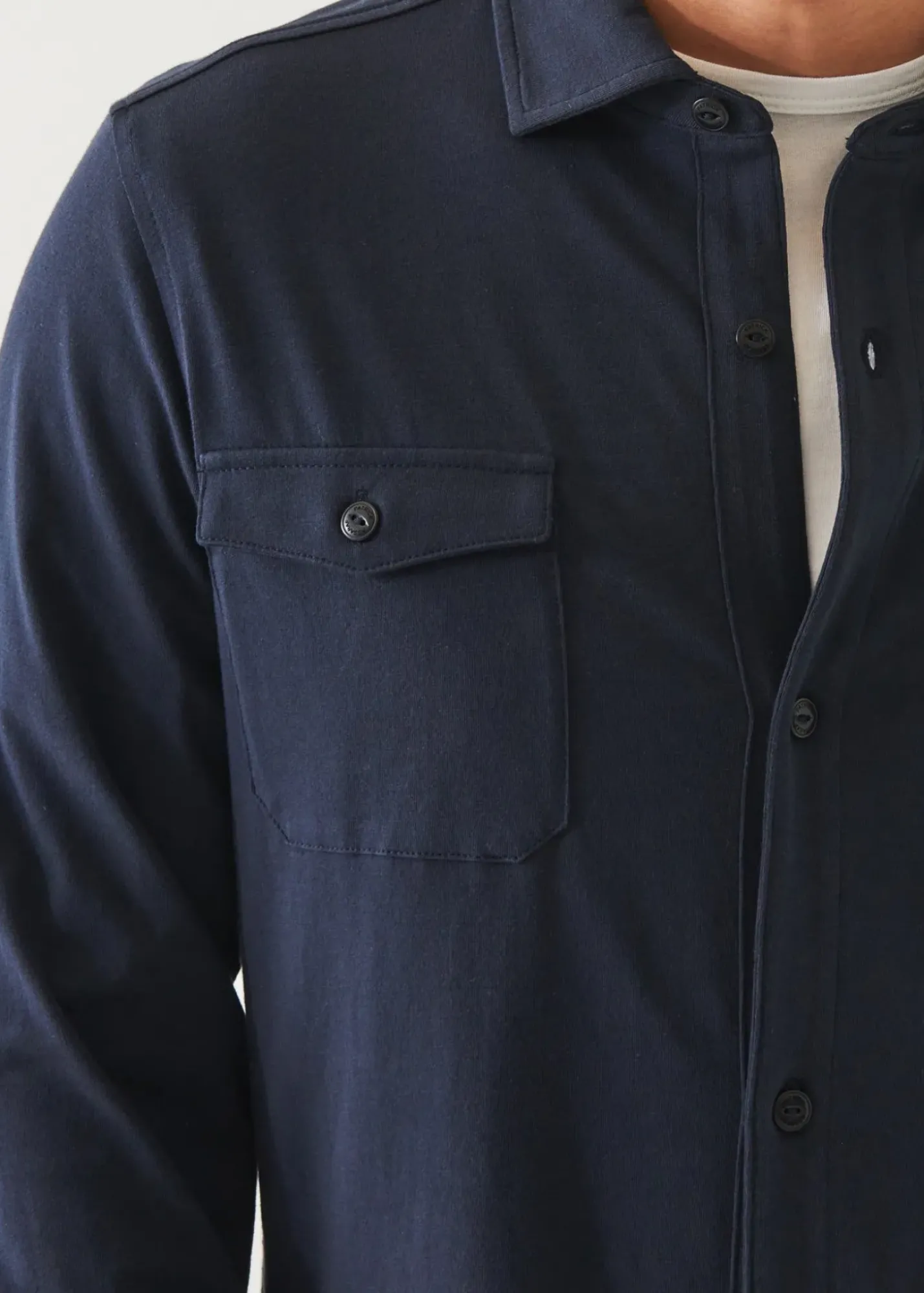PATRICK ASSARAF Pima Cotton Stretch Overshirt|Men Shirt Jackets