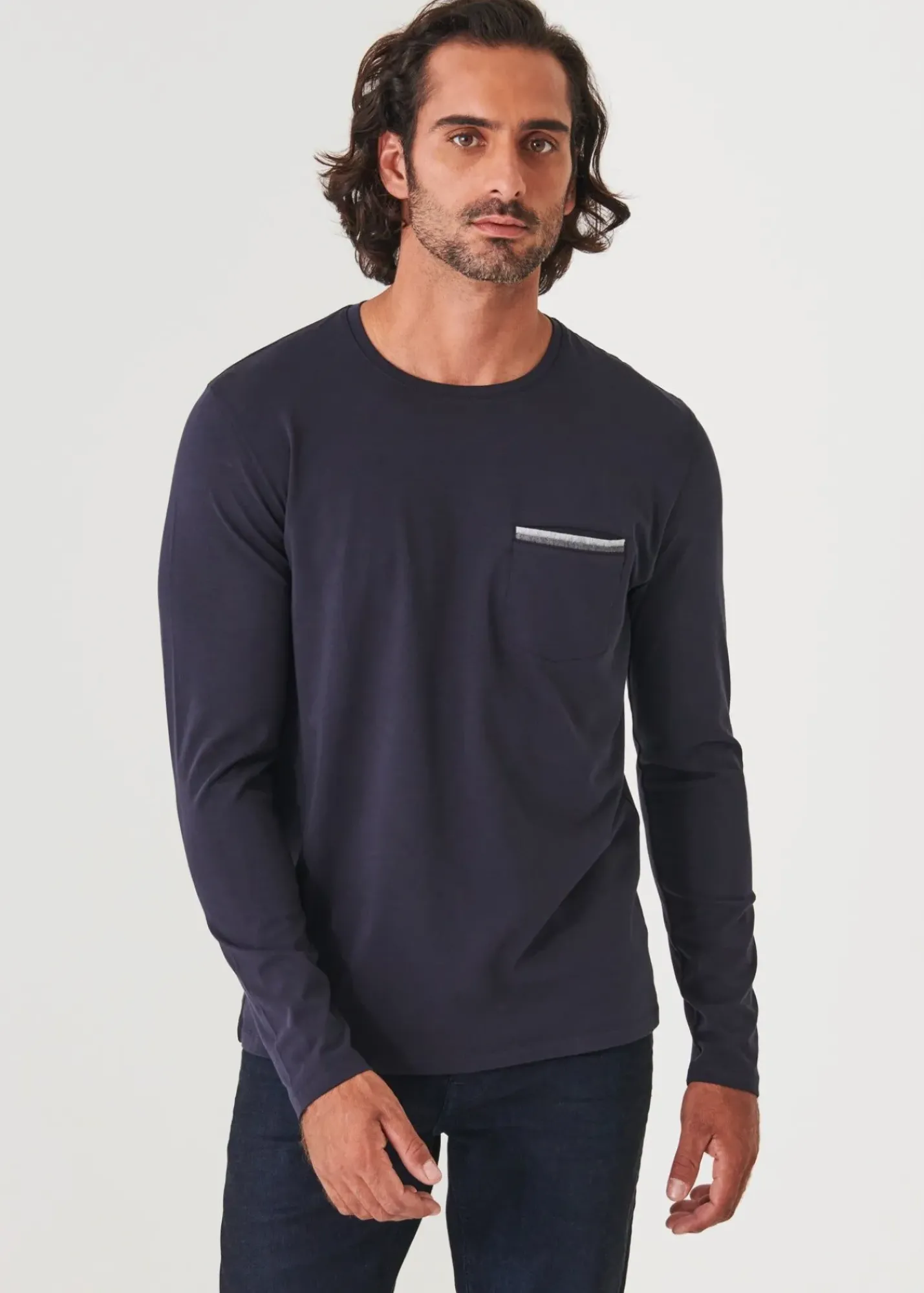 PATRICK ASSARAF Pima Cotton Stretch Pocket T-Shirt|Men T-Shirts