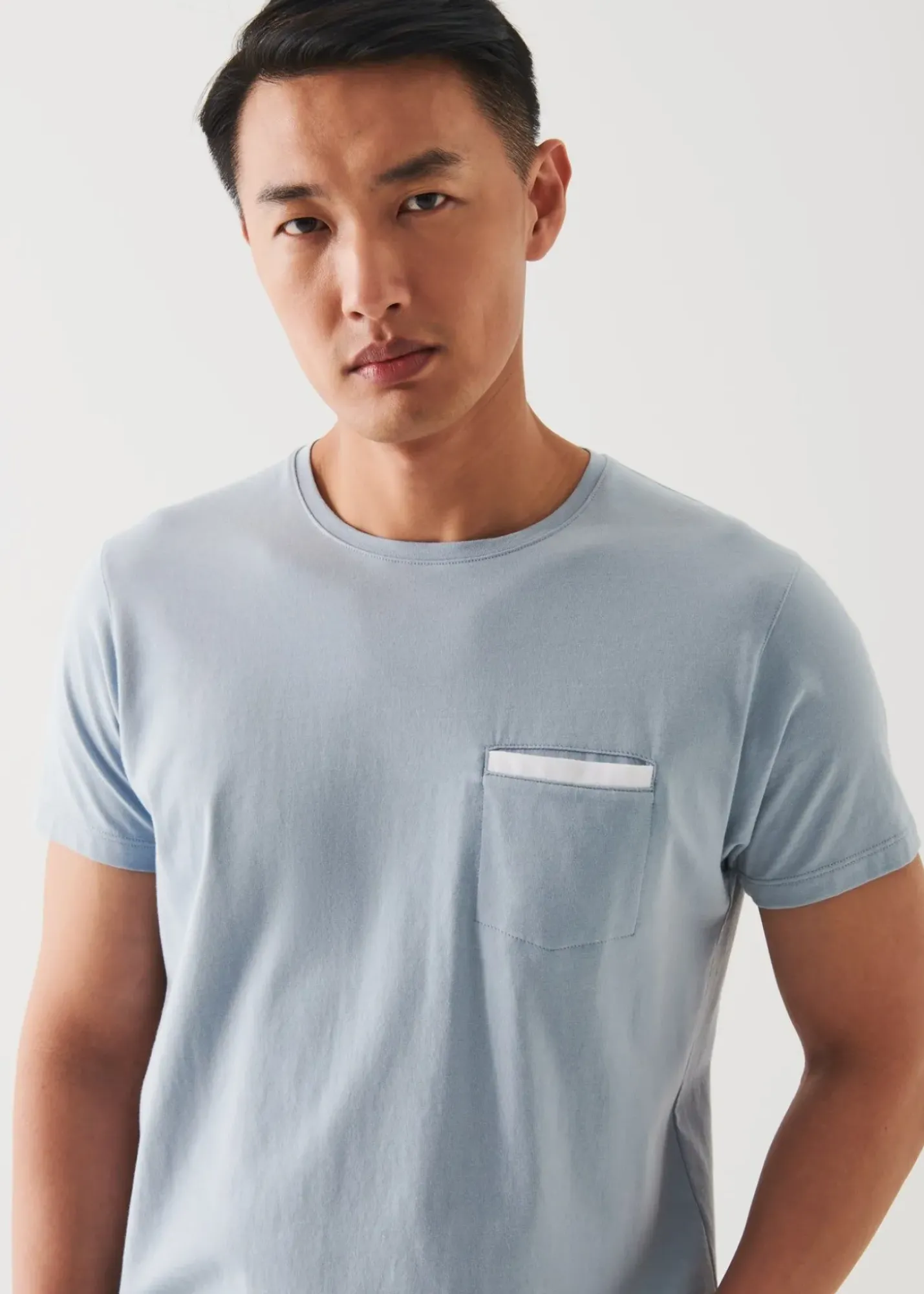 PATRICK ASSARAF Pima Cotton Stretch Pocket T-Shirt|Men T-Shirts