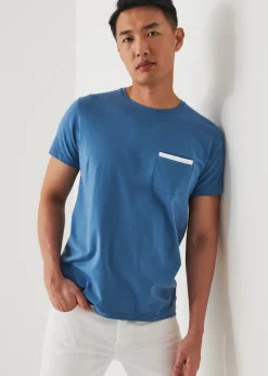 PATRICK ASSARAF Pima Cotton Stretch Pocket T-Shirt|Men T-Shirts