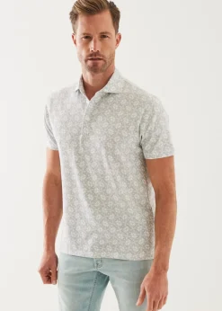 PATRICK ASSARAF Pima Cotton Stretch Printed Polo|Men Polos
