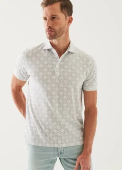 PATRICK ASSARAF Pima Cotton Stretch Printed Polo|Men Polos