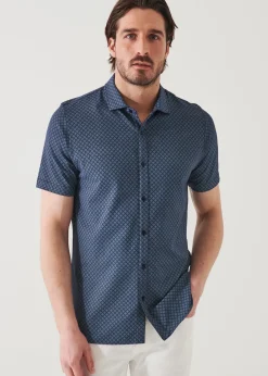 PATRICK ASSARAF Pima Cotton Stretch Printed Shirt|Men Shirts